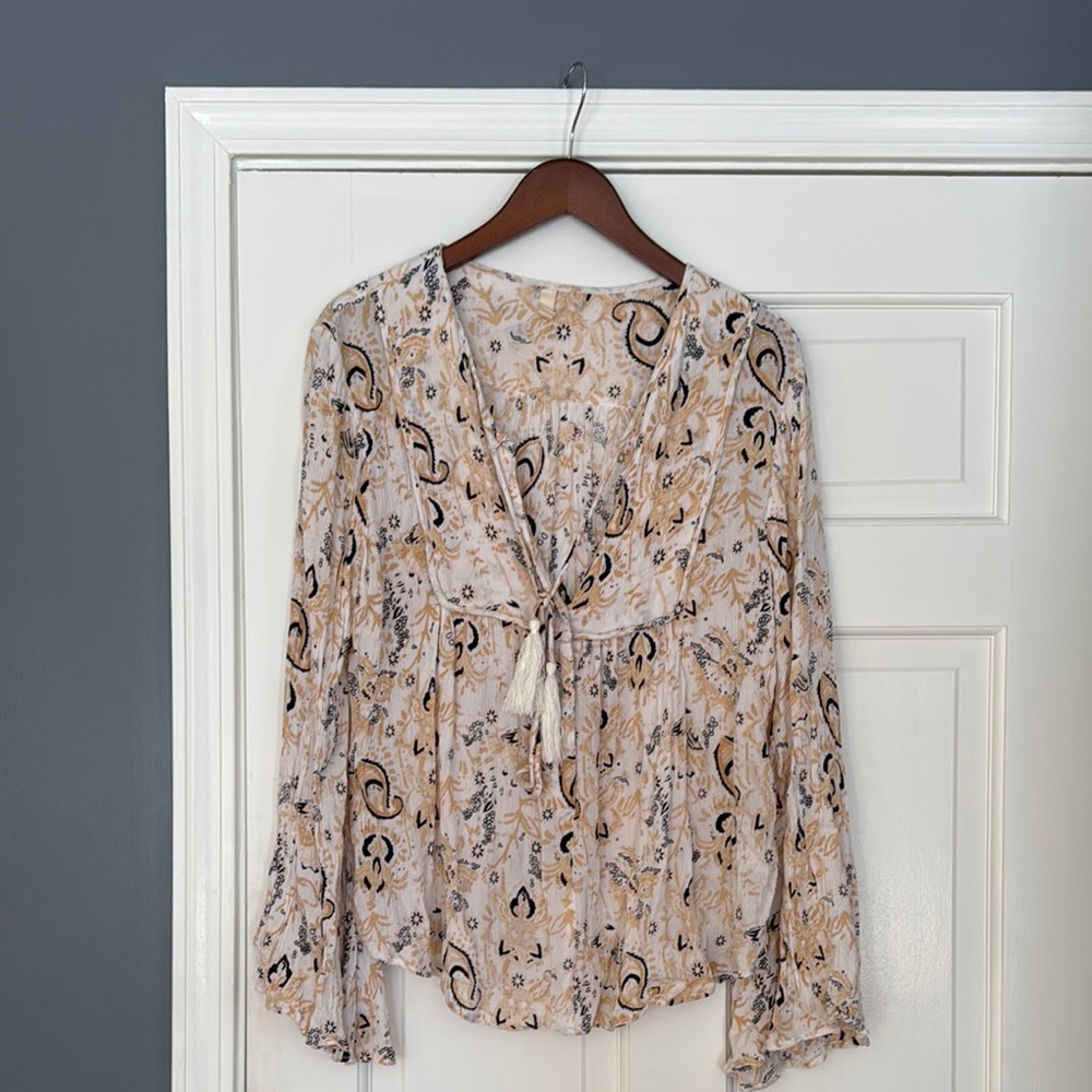 Floral Beige Women's Top